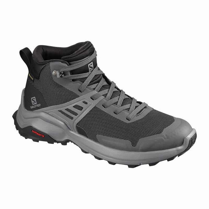 Buty Trekkingowe Damskie Salomon X RAISE MID GORE-TEX - Ciemny Niebieskie / Czarne - Polska (618-FSO